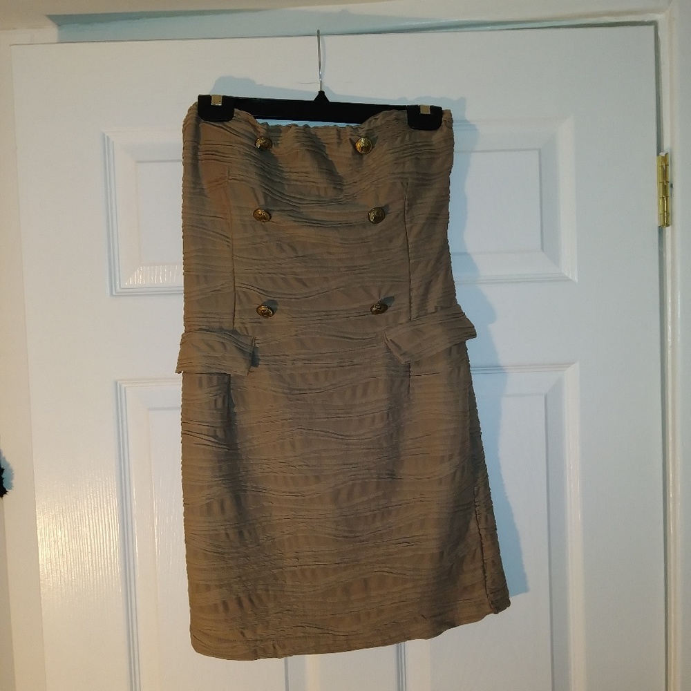 Tan tube dress